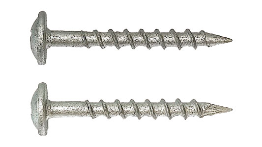 ステンレス SUS410(+) 樋受ビス タイプS (釘穴用)(シルバー塗装ブラウン)